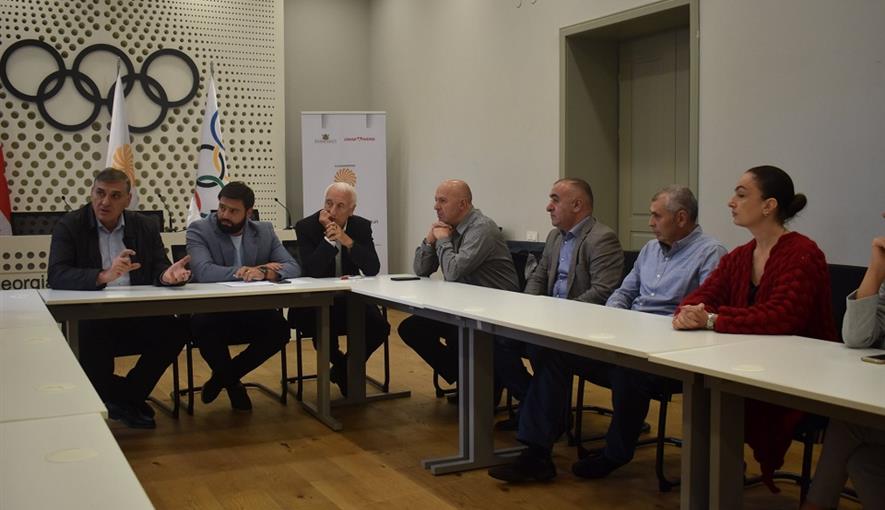 სეოკ-ის ხელმძღვანელობა ზამთრის სპორტის სახეობების ფედერაციების წარმომადგენლებს შეხვდა