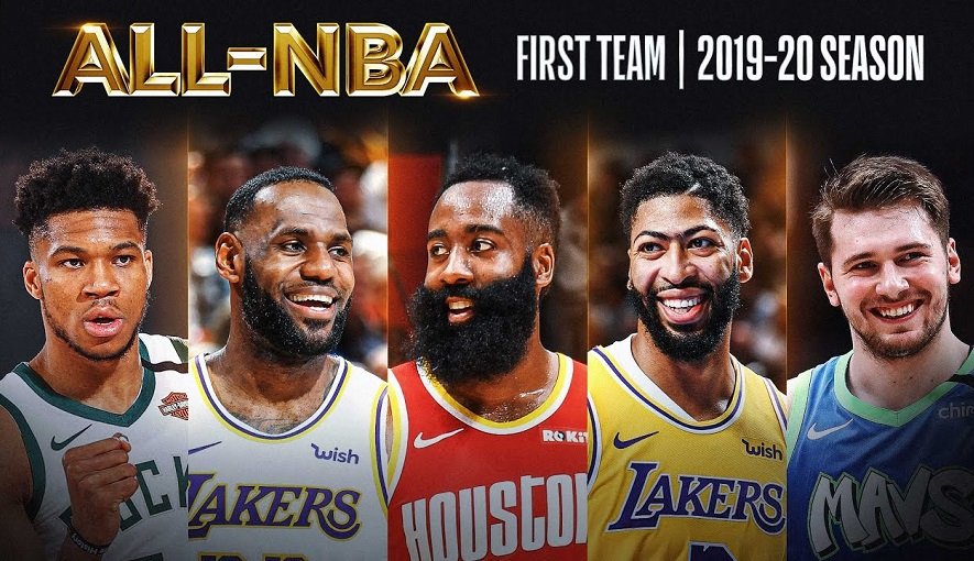NBA-მ 2019-20 წლების სეზონის საუკეთესო ხუთეულები დაასახელა.
