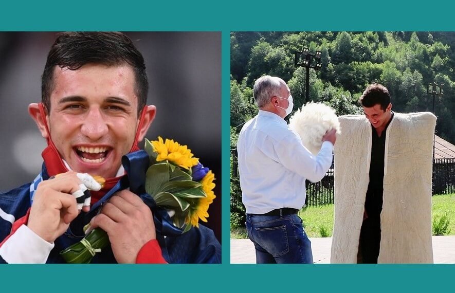 ლაშა ბექაურის სახელობის მწვერვალი გუდამაყარში - ოლიმპიური ჩემპიონი დაასაჩუქრეს