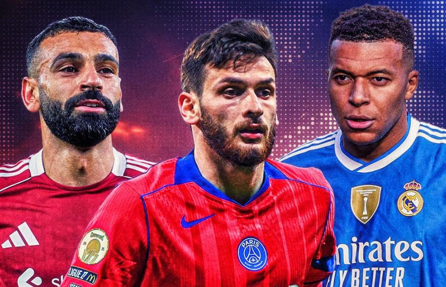 ხვიჩა კვარაცხელია, კილიან მბაპე, მოჰამედ სალაჰი, ჯუდ ბელინგემი