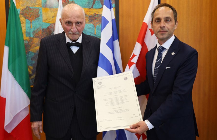 ანტიკური ოლიმპიის საპატიო მოქალაქე - გიორგი შხვაცაბაიას აღიარება