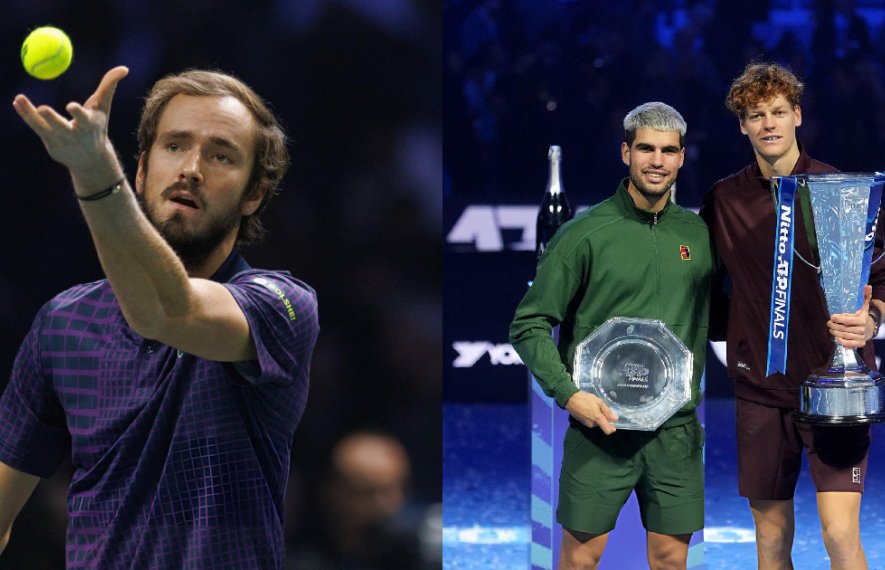 კარლოს ალკარასი, დანილ მედვედევი, იანიკ სინერი