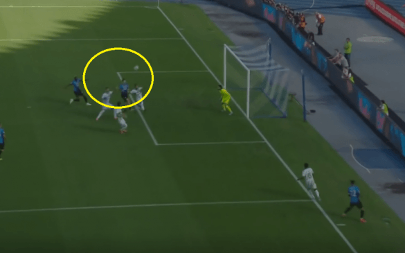 ხვიჩას საგოლე გადაცემა და ოსიმენის გოლი