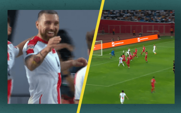 ხვიჩას საგოლე გადაცემა და კაშიას გოლი - საქართველო - გიბრალტარი 2:0