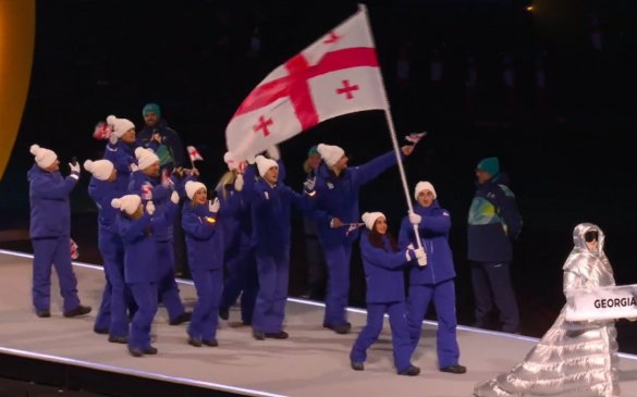 საქართველოს დელეგაციის გამოსვლა ზამთრის ოლიმპიადის გახსნაზე