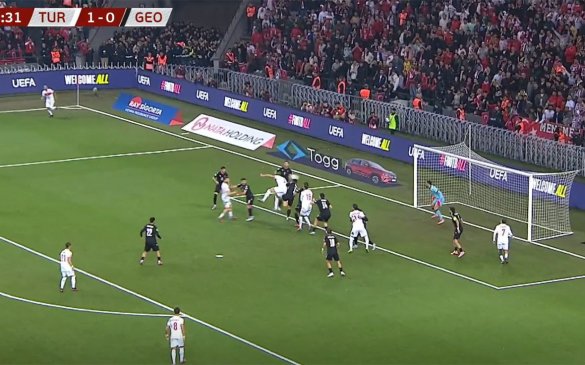 დემირალის გოლი - თურქეთი 2-ბურთიანი სხვაობით იგებს